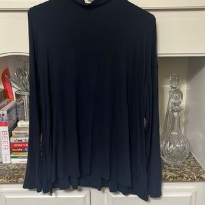 Navy turtleneck